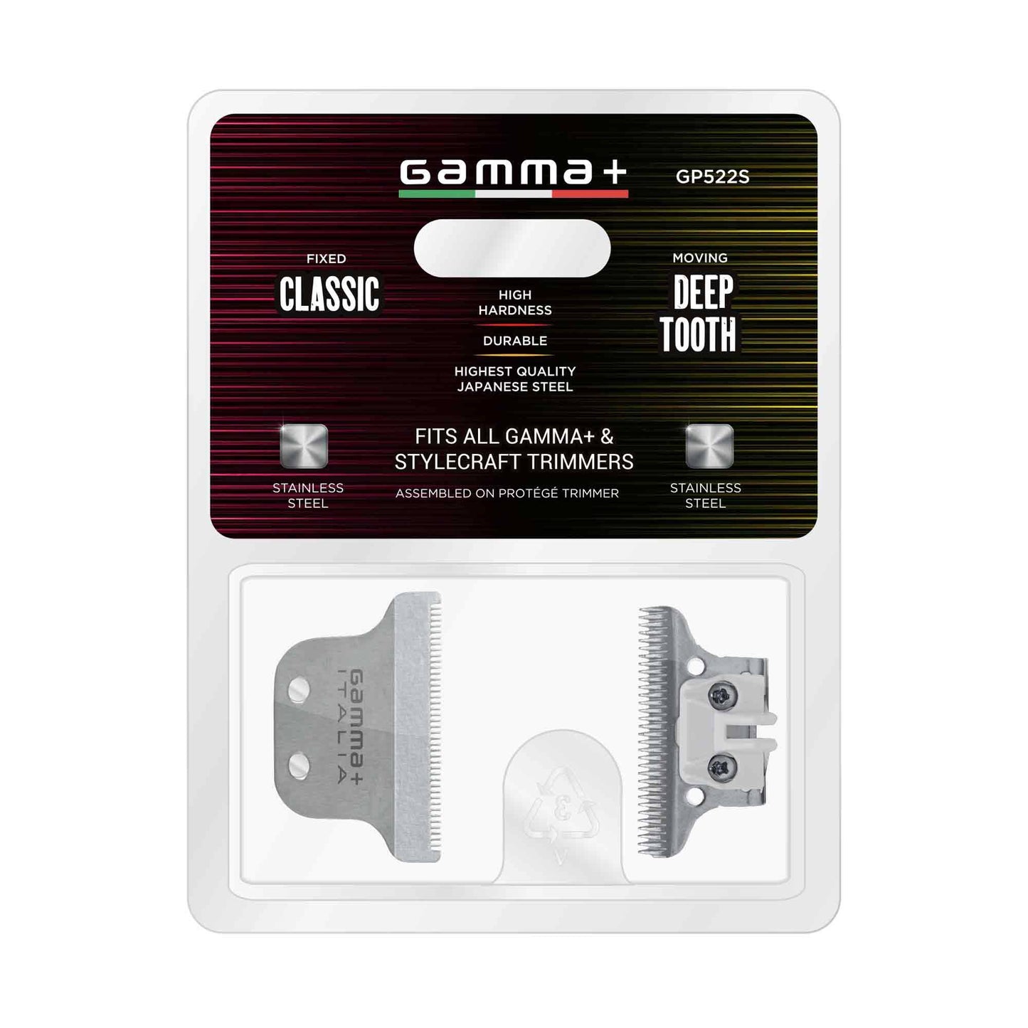 Gamma+ Classic Stainless Steel & Deep Tooth Blade Set — image 1