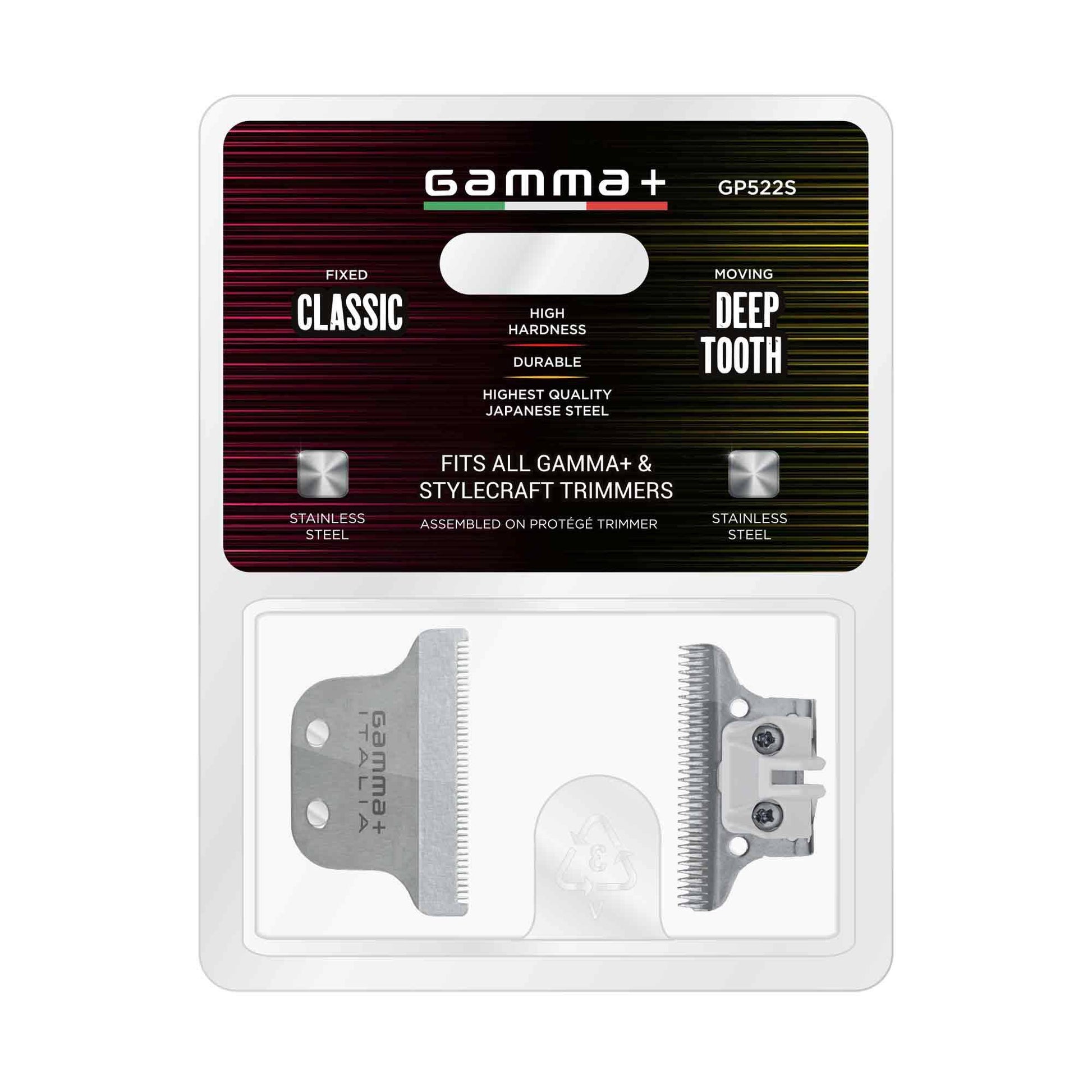 Gamma+ Classic Stainless Steel & Deep Tooth Blade Set — image 1
