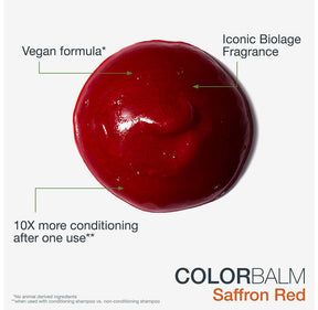 Biolage - Colorbalm - Après-Shampoing Déposant Couleur Rouge Safran