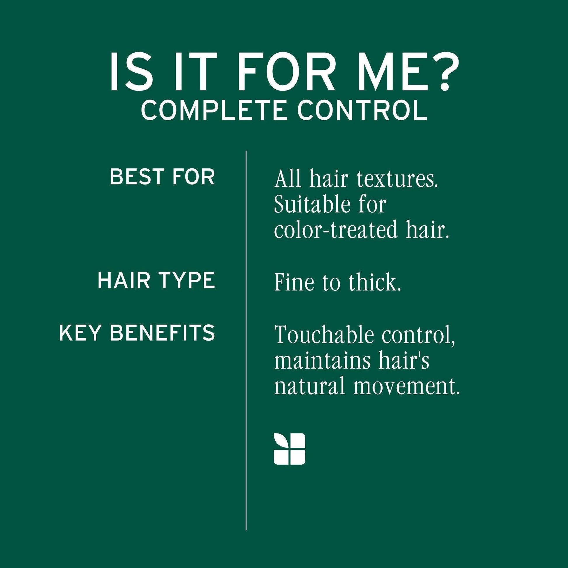 Biolage Complete Control "Is it for me?" benefits card