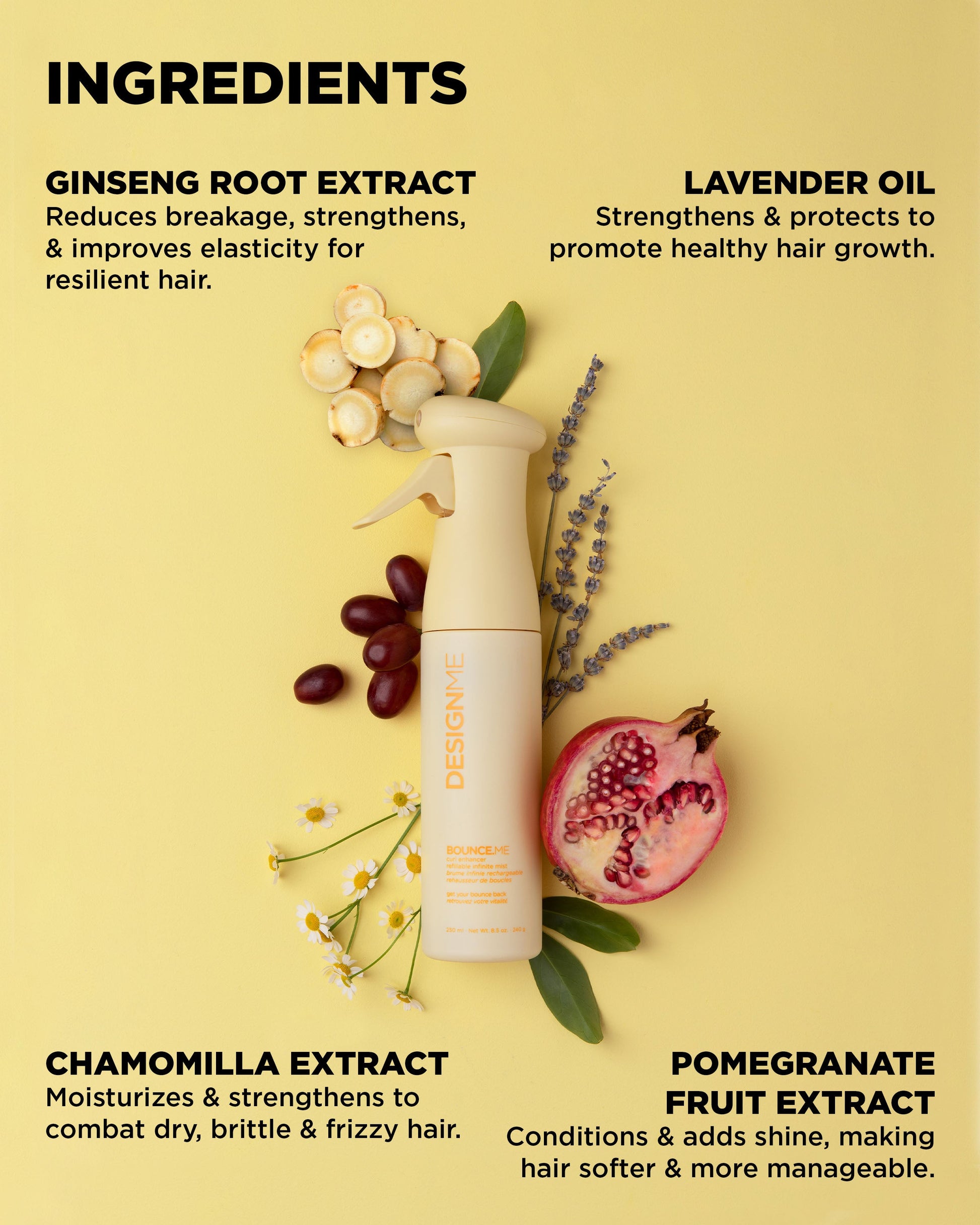 Design.Me Bounce.Me Curl Enhancer Mist – 94% Natural Curl Revival Between Washes