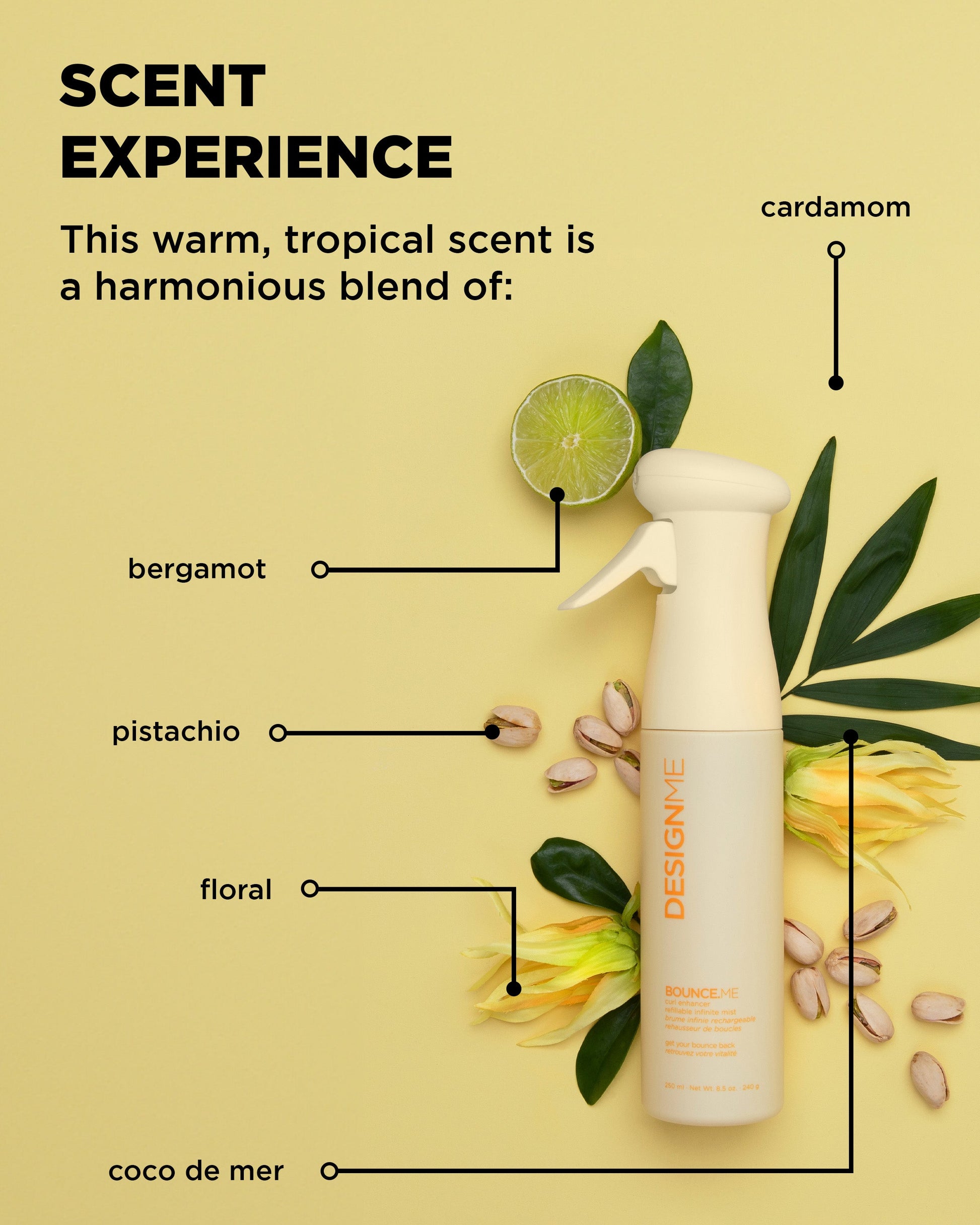 Design.Me Bounce.Me Curl Enhancer Mist – 94% Natural Curl Revival Between Washes