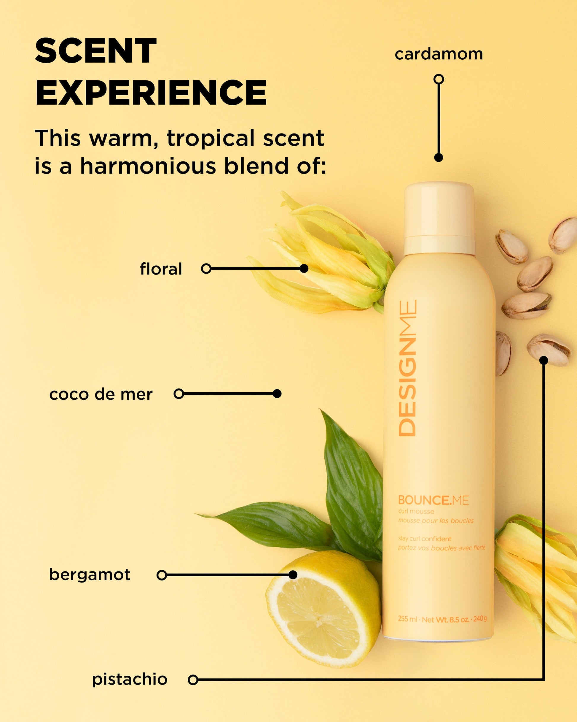 Design.Me Bounce.Me Curl Mousse – Alcohol-Free 48-Hour Definition & Frizz Control
