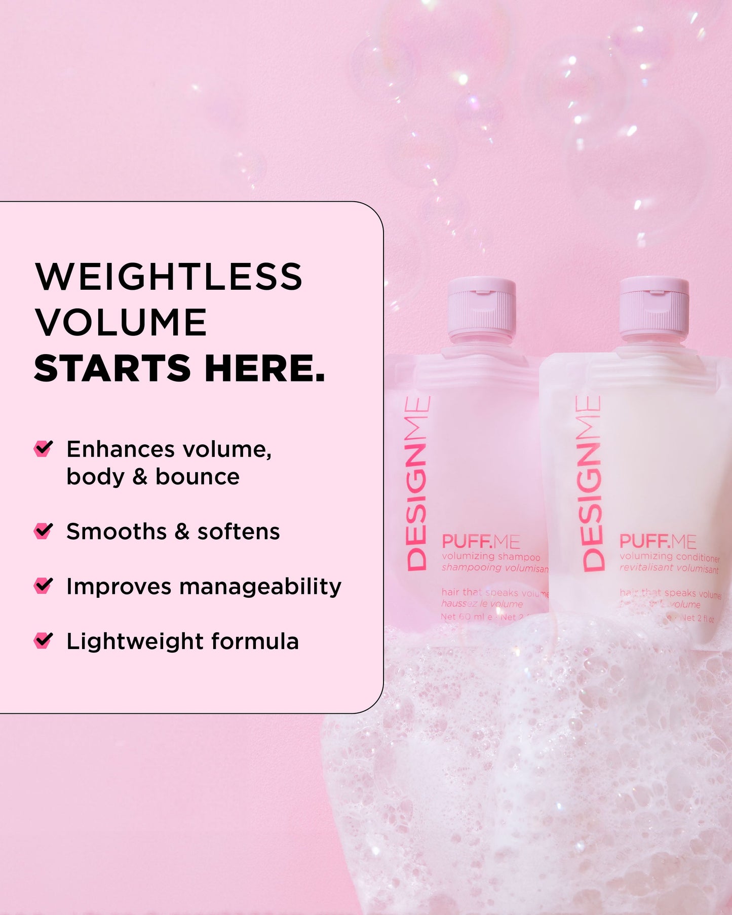 Design.Me Puff.Me Shampoo & Conditioner Duo | 2 × 60ml