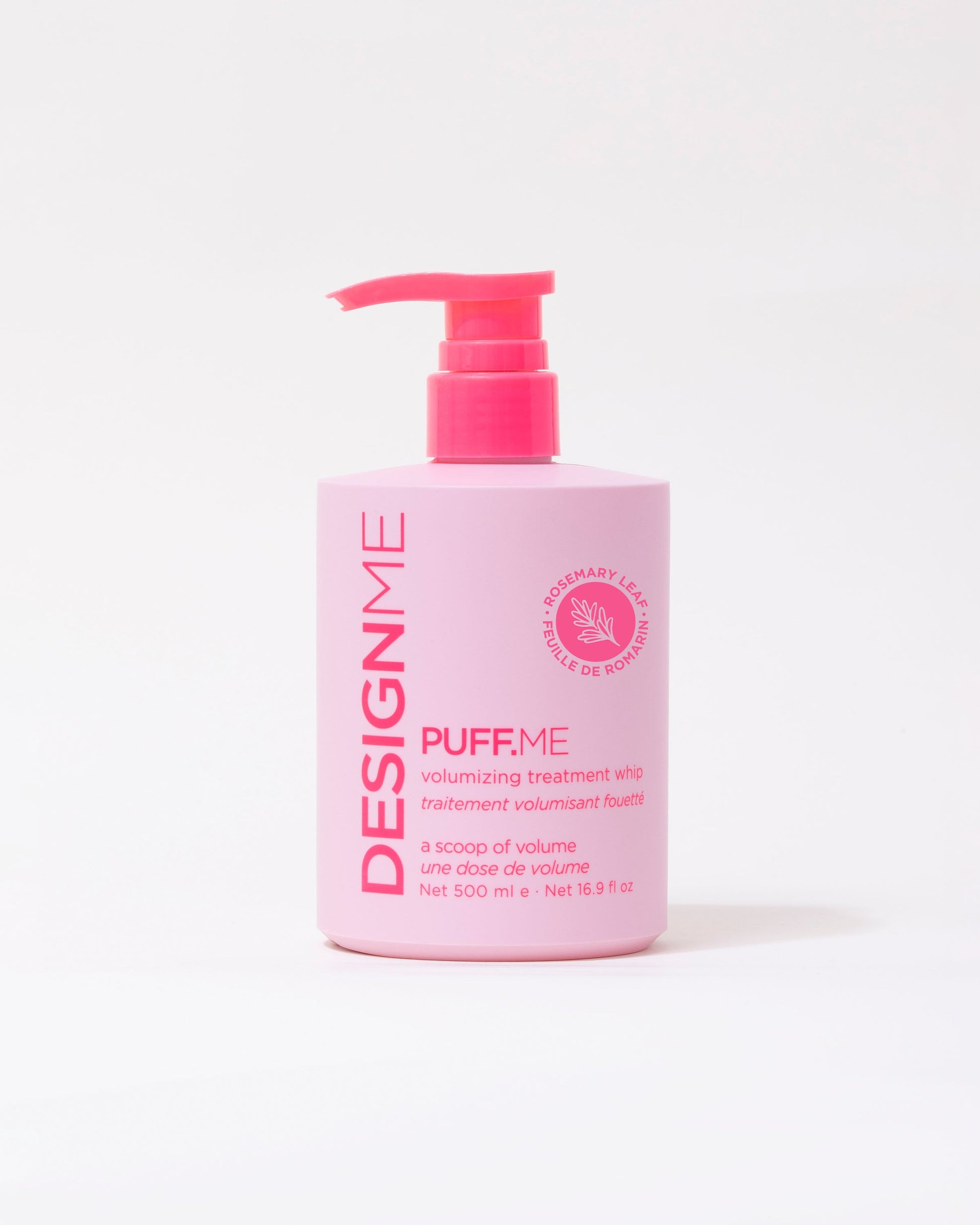 Design.Me Puff.Me Volumizing Treatment Whip – Rosemary & Bamboo for Fuller Hair – Half Litre • 500ml