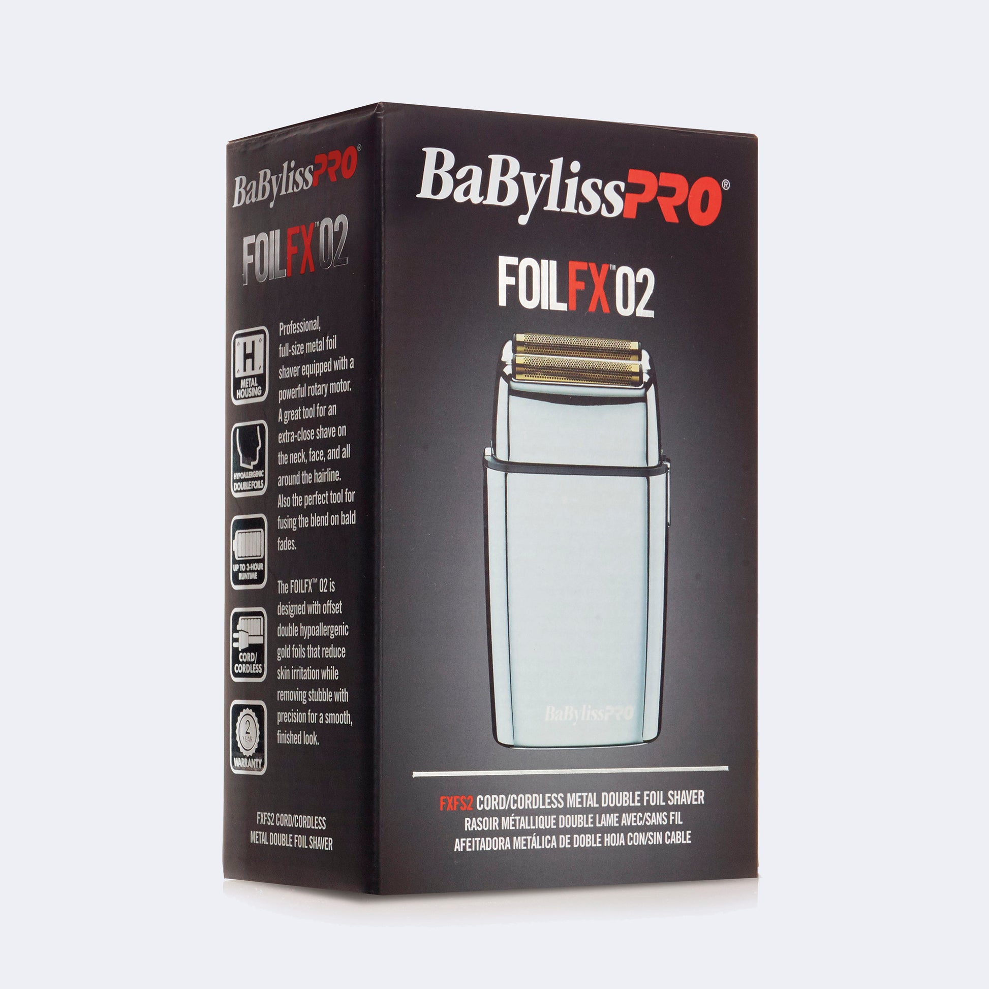 BaBylissPRO FOILFX02 Metal Double Foil Shaver – Four Finishes