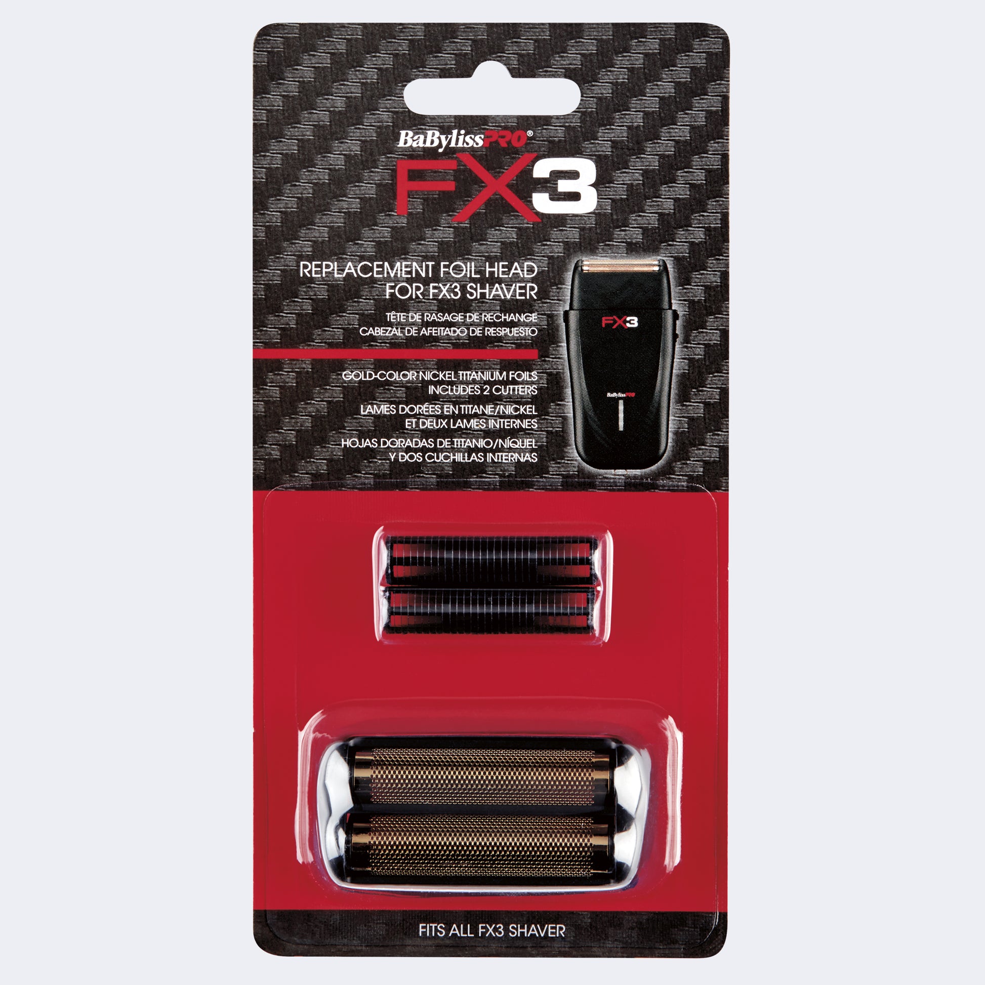 BaBylissPRO FX3 Shaver Replacement Foils & Cutters – Red or Black
