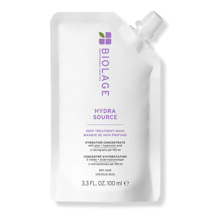 Biolage Hydra Source Deep Treatment Mask 3.3 fl oz / 100 ml refill pouch, front view