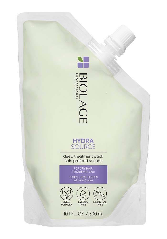 Biolage Hydra Source Deep Treatment Pack 10.1 fl oz / 300 ml sachet, front view