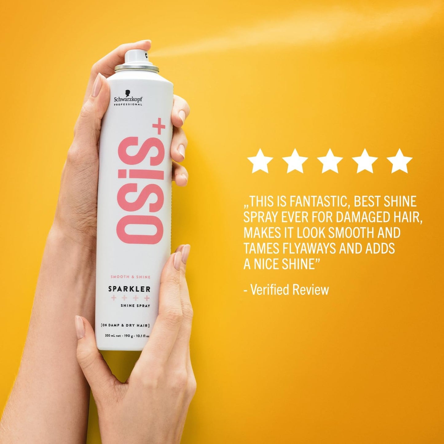 OSiS+ Sparkler – 300ml Shine Hairspray for Instant Gloss & Lightweight Detangling