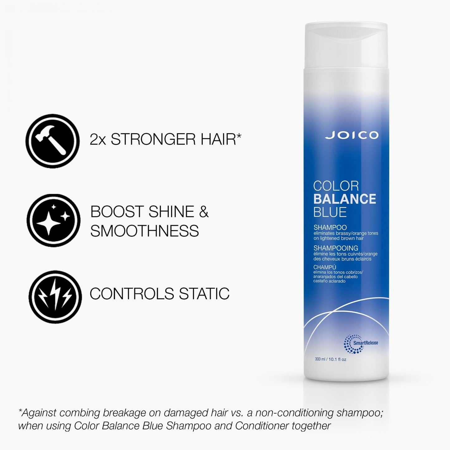 Joico Color Balance Blue Shampoo & Conditioner Duo – Neutralizes Orange Tones for Cool, Bright Brunette & Balayage Hair