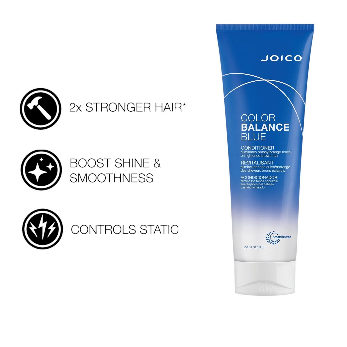 Joico Color Balance Blue Shampoo & Conditioner Duo – Neutralizes Orange Tones for Cool, Bright Brunette & Balayage Hair
