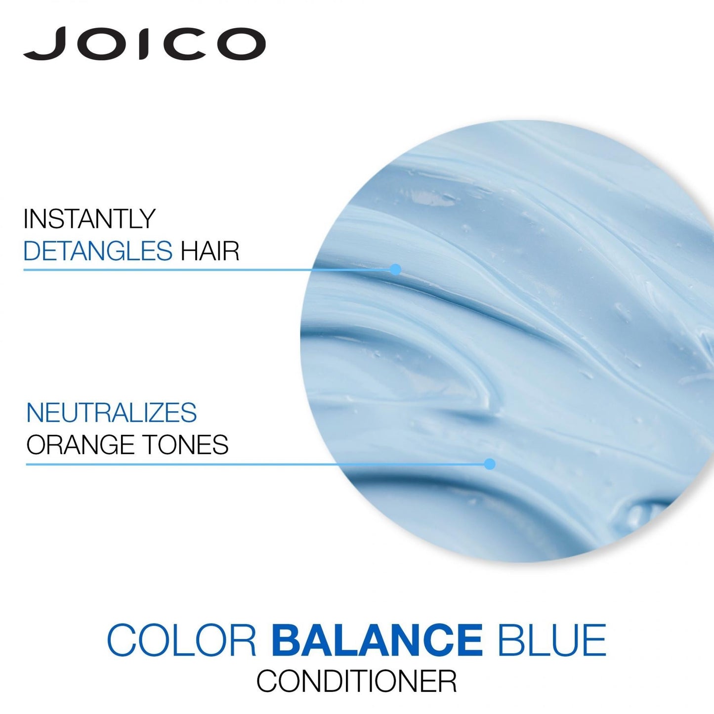 Joico Color Balance Blue Shampoo & Conditioner Duo – Neutralizes Orange Tones for Cool, Bright Brunette & Balayage Hair