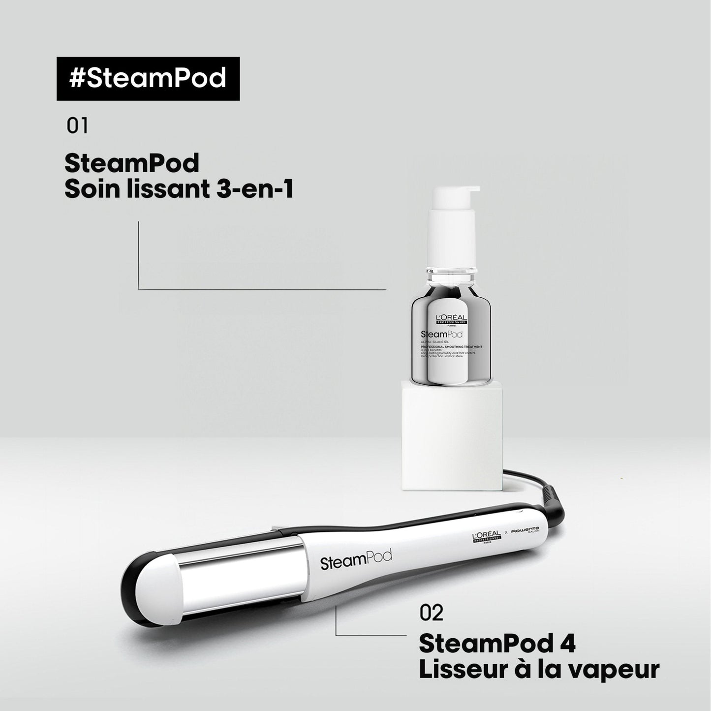 L'Or√©al. Ensemble Steampod 4.0 & S√©rum