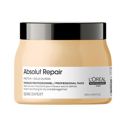 L’Oréal Professionnel Absolut Repair Golden Mask – Lightweight Instant Resurfacing Treatment for Damaged Hair | L’Oréal Professionnel | ProHair.ca