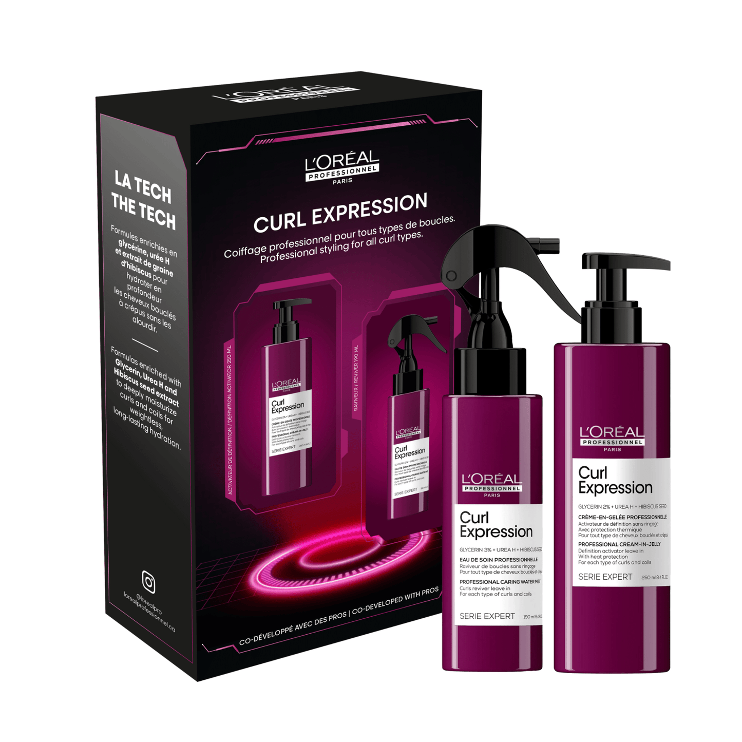L’Oréal Professionnel Série Expert Curl Expression Duo – Curl Reviver Refresh Spray 190ml + Curl Definition Activator Cream-in-Jelly 250ml