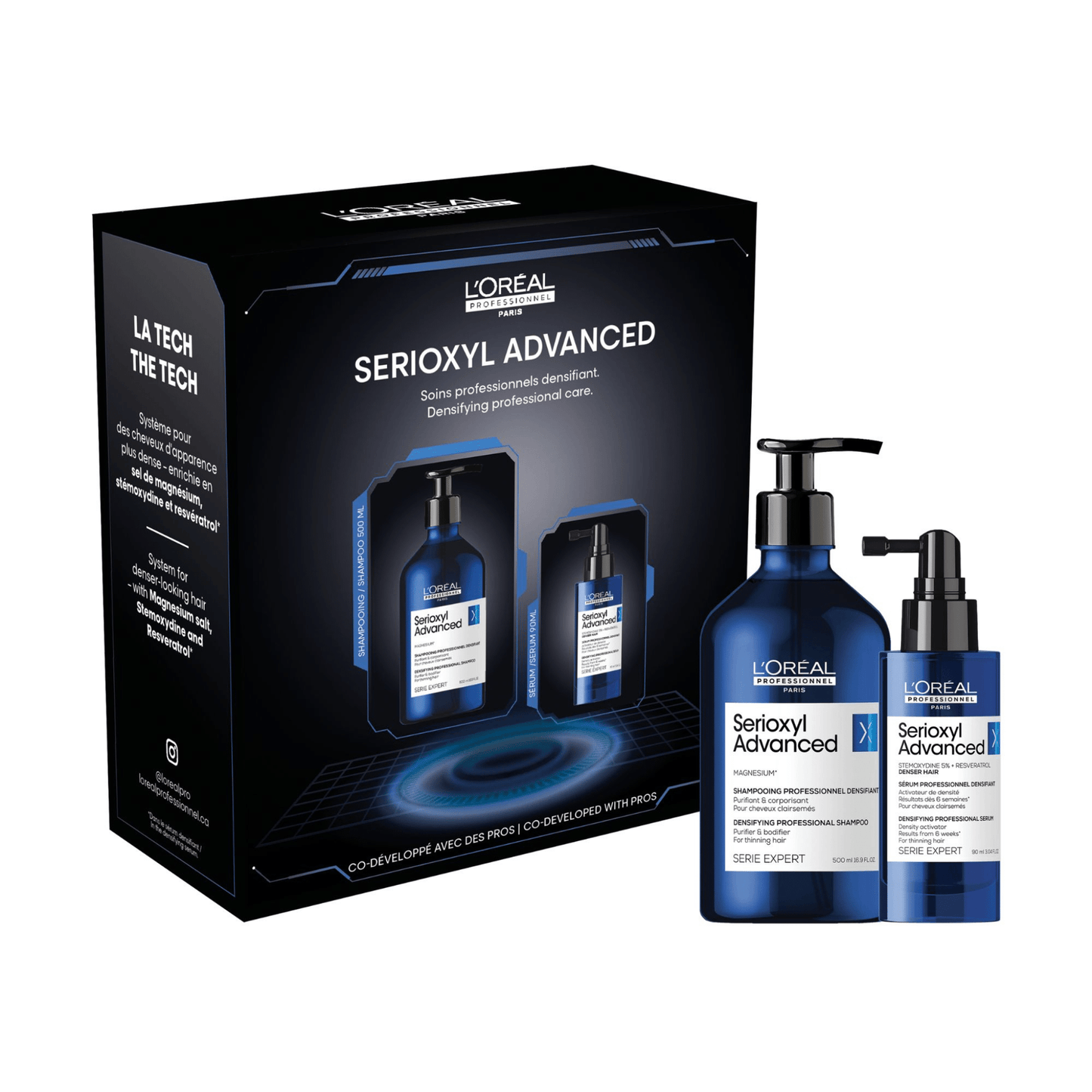L'Oréal Professionnel Série Expert Serioxyl Advanced Holiday Gift Set – Shampoo 500ml & Densifying Serum 90ml