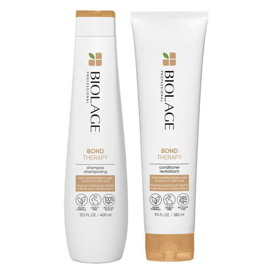 Biolage Bond Therapy Duo – Shampoo 400ml & Conditioning Balm 280ml for Damaged Hair Repair