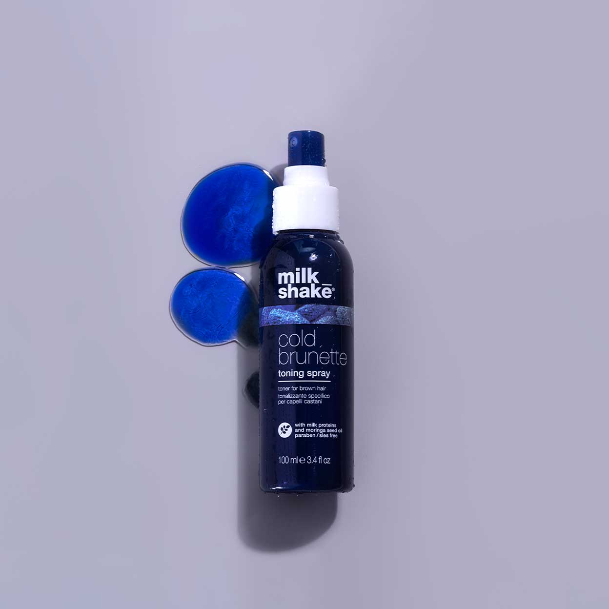 milk_shake Cold Brunette Toning Spray – Anti-Orange Leave-In for Brown Hair