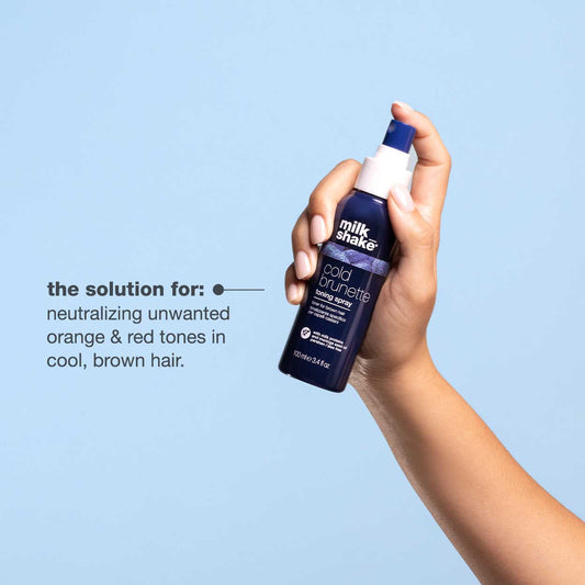 milk_shake Cold Brunette Toning Spray – Anti-Orange Leave-In for Brown Hair
