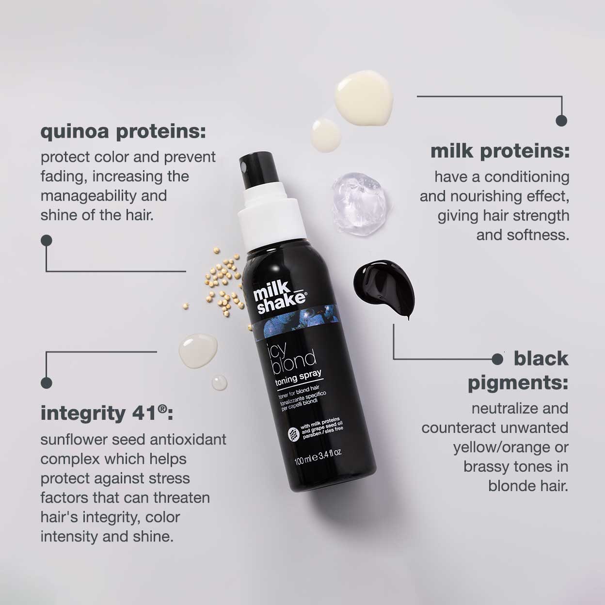 milk_shake Icy Blond Toning Spray – Ash Leave-In Toner for Blonde Hair