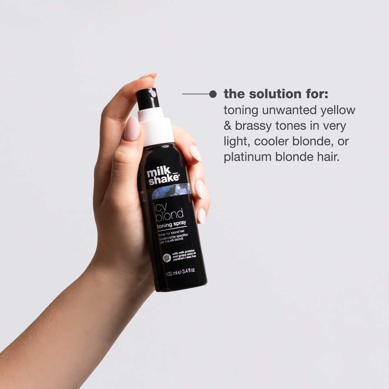 milk_shake Icy Blond Toning Spray – Ash Leave-In Toner for Blonde Hair