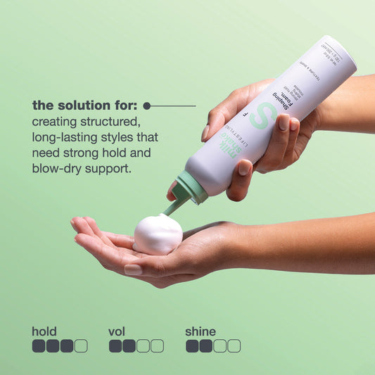 Volumizing foam strong hold