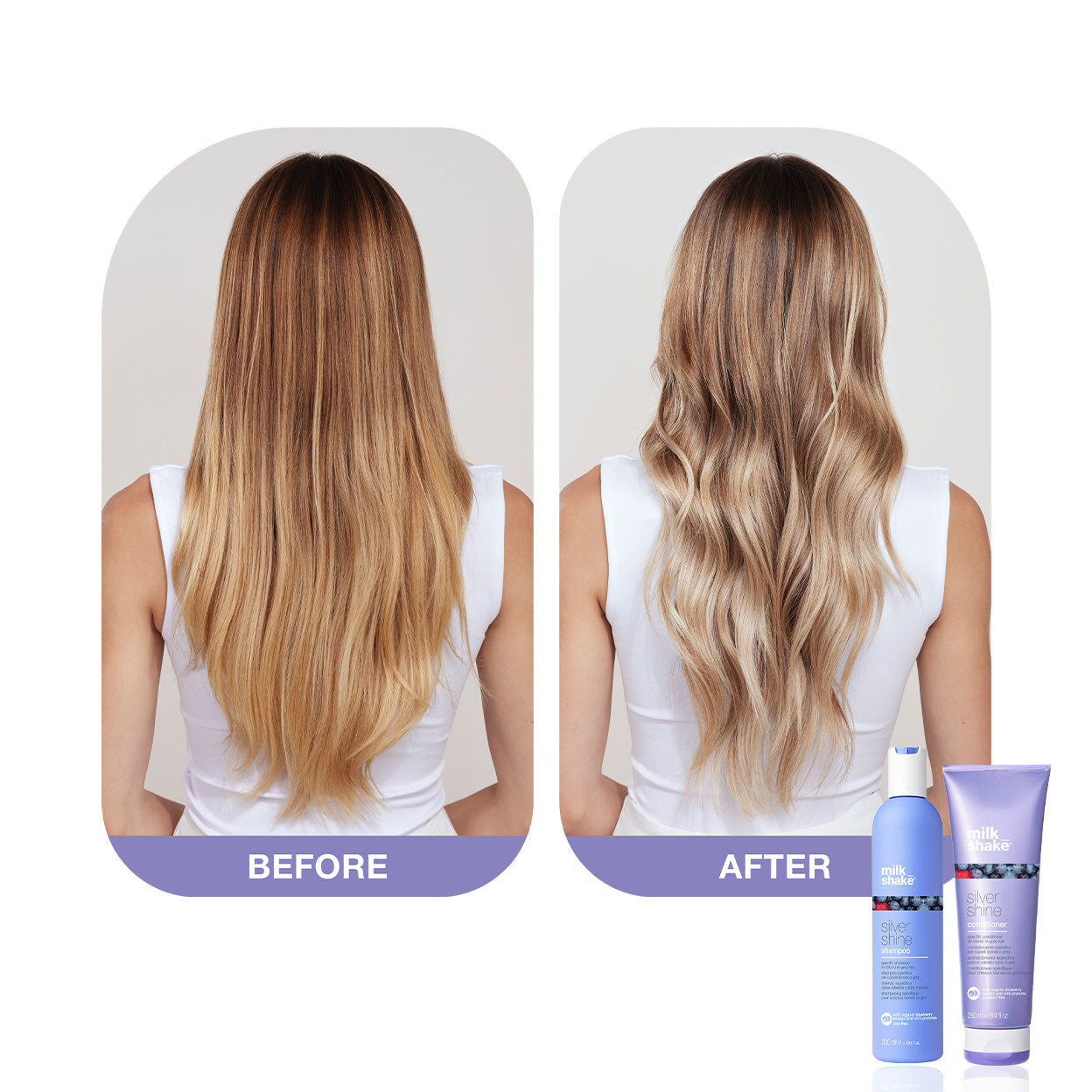 milk_shake Silver Shine Shampoo – Anti-Yellow Brightening for Blonde & Grey Hair