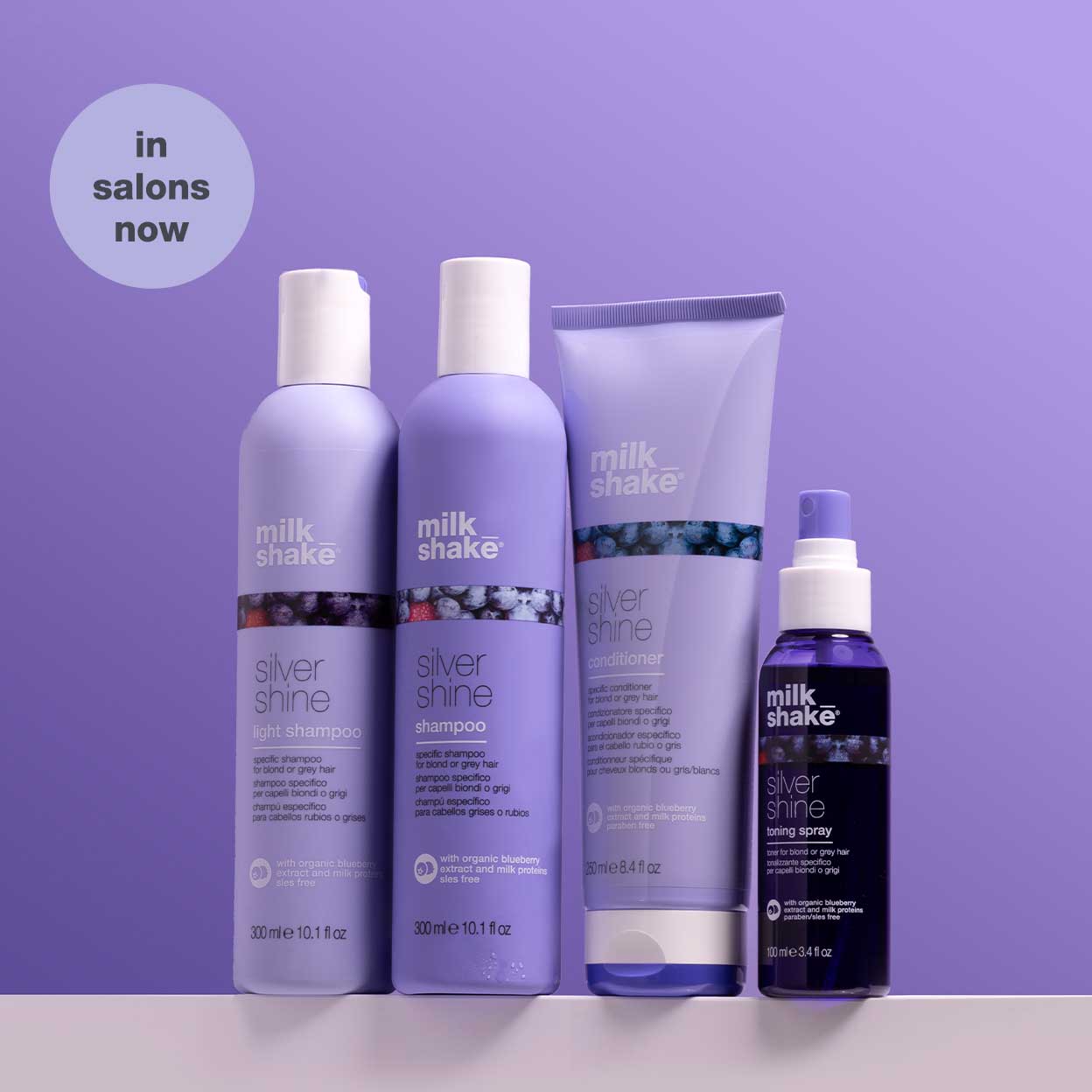 milk_shake Silver Shine Light Shampoo – Gentle Anti-Yellow for Blonde & Grey Hair