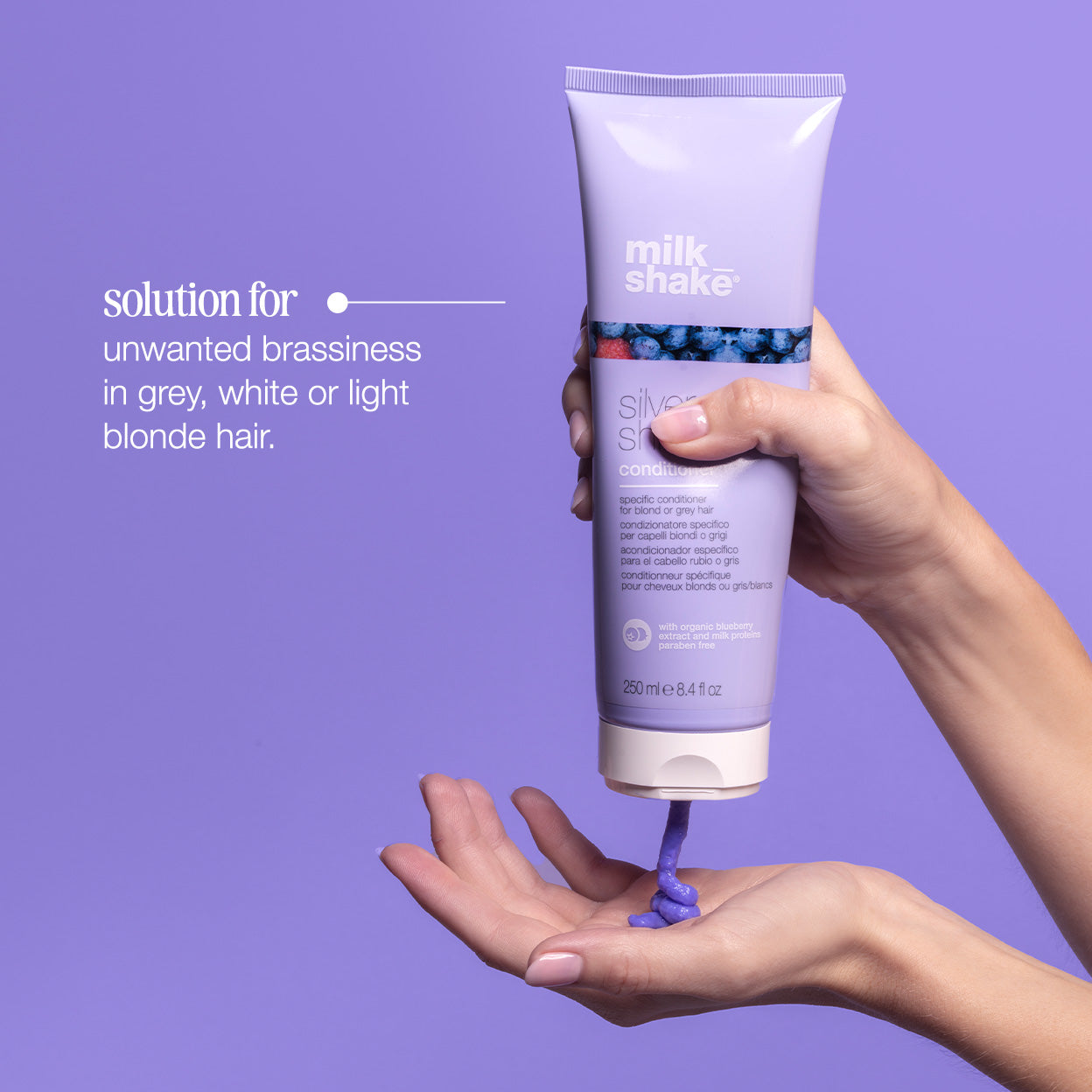 milk_shake Silver Shine Conditioner – Anti-Yellow Care for Blonde & Grey Hair