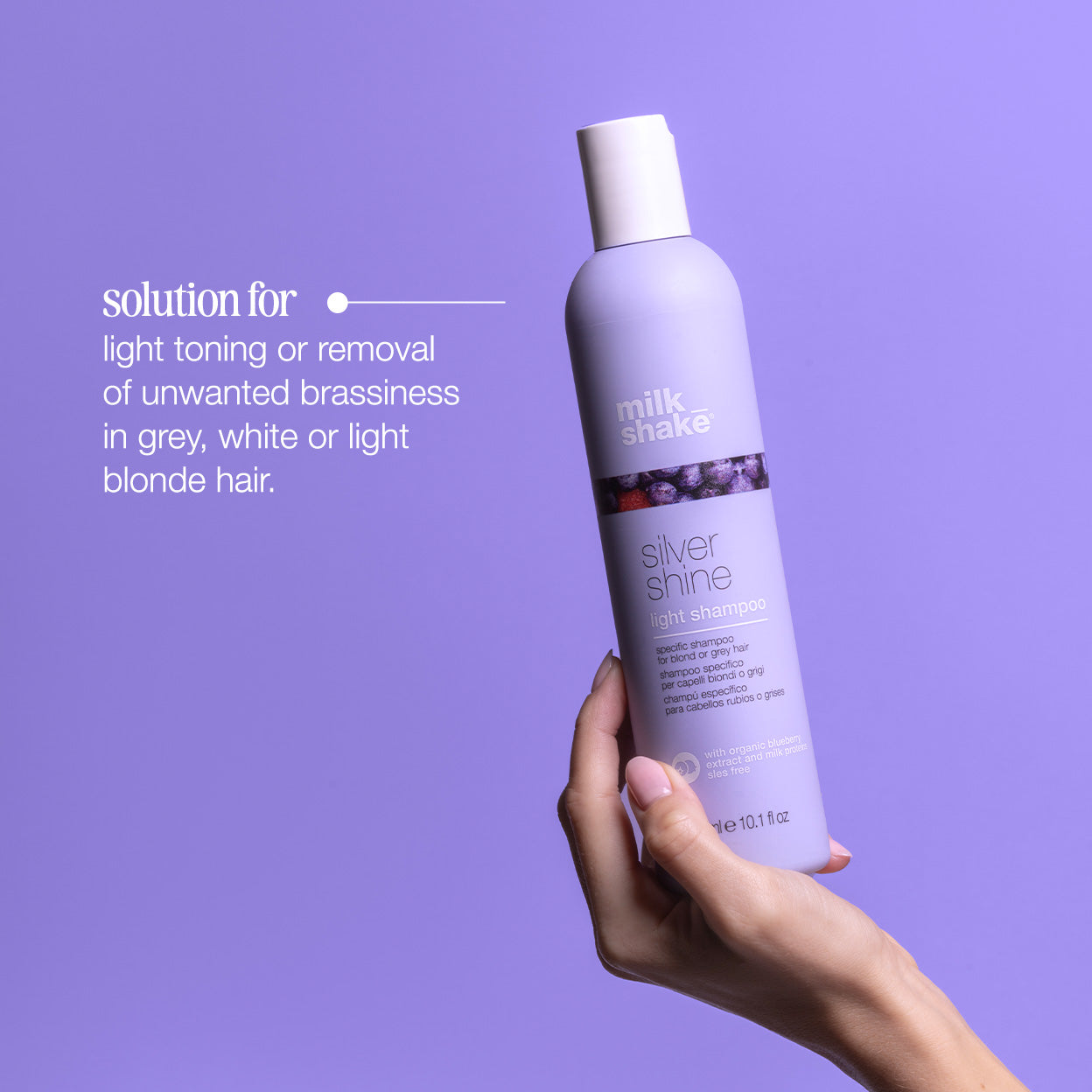milk_shake Silver Shine Light Shampoo – Gentle Anti-Yellow for Blonde & Grey Hair