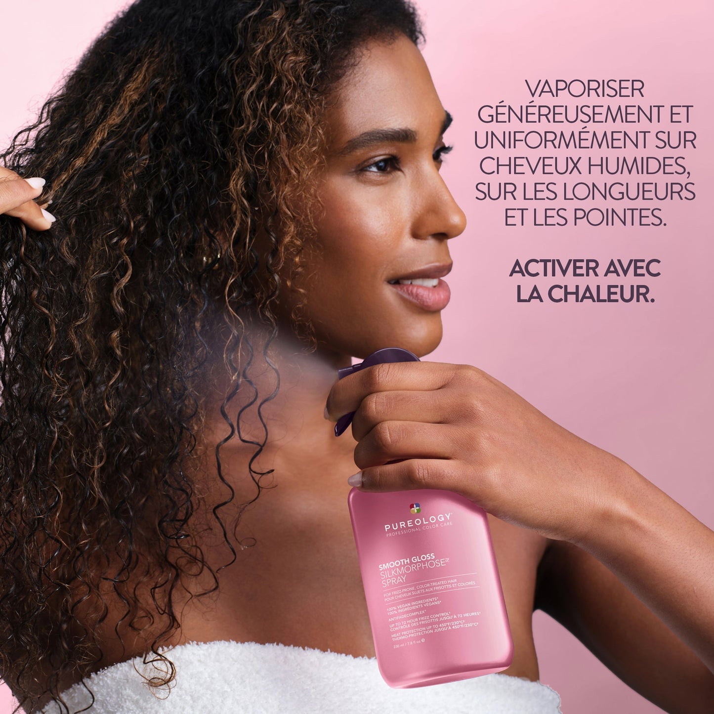 Pureology Smooth Gloss Silkmorphose Smoothing Spray – Heat-Activated Frizz Control