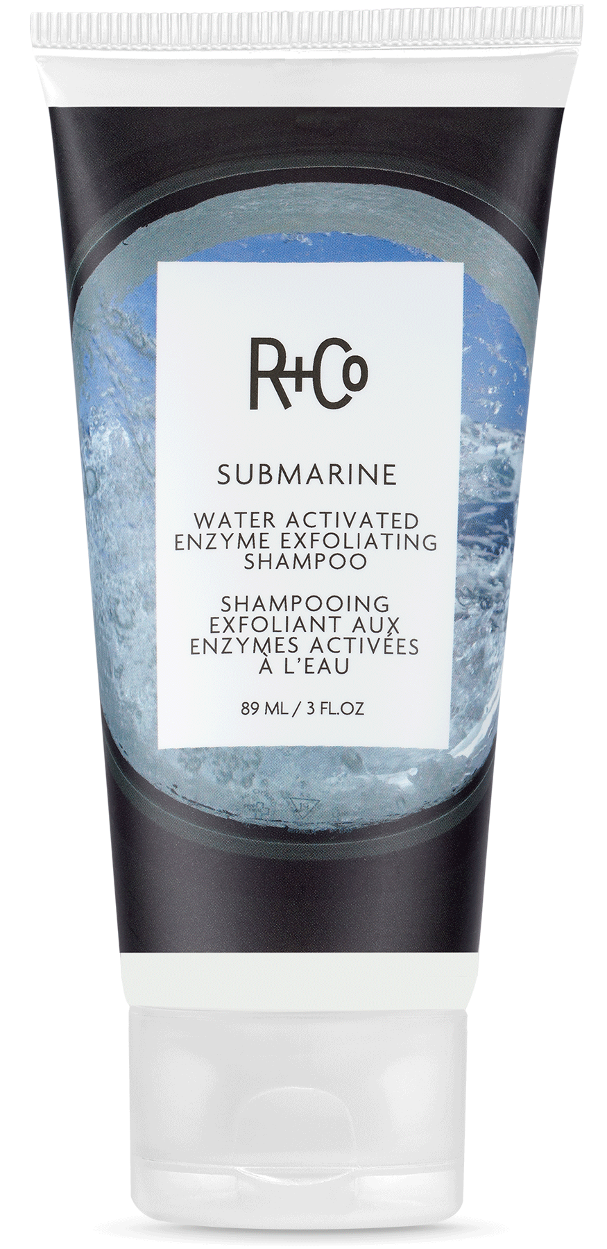 R+CO - Submarine - Shampooing exfoliant aux enzymes activées par l'eau | 3 oz | 