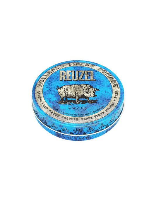 Reuzel Blue Pomade – Strong Hold, High Shine – clean exact package, 113g