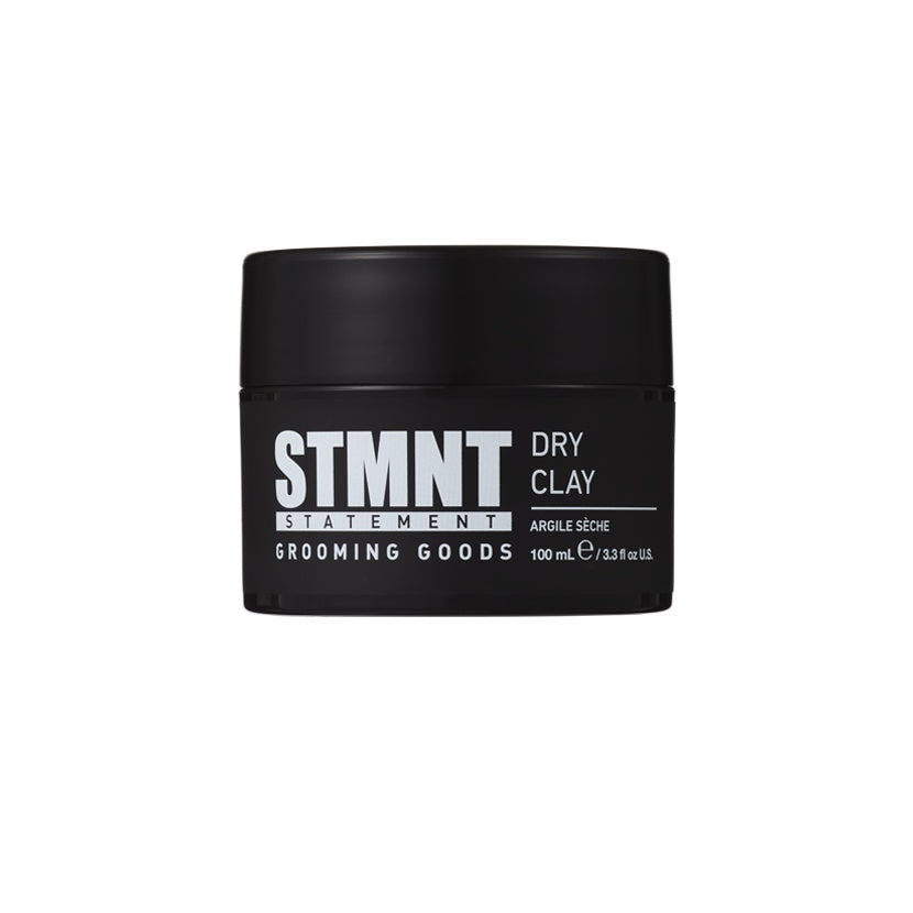 STMNT Dry Clay 100ml — 100 ml jar, angled view