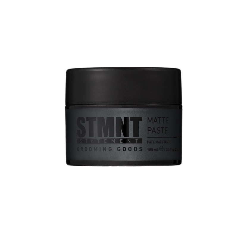 STMNT Matte Paste 100ml — 100 ml jar, angled view