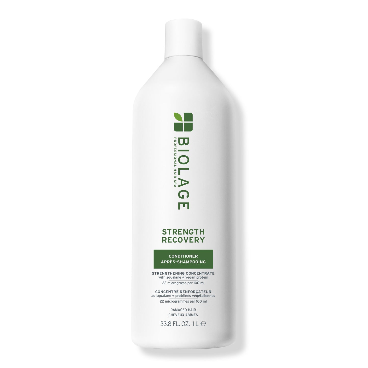 Biolage Strength Recovery Conditioner 33.8 fl oz / 1 litre salon bottle, front view