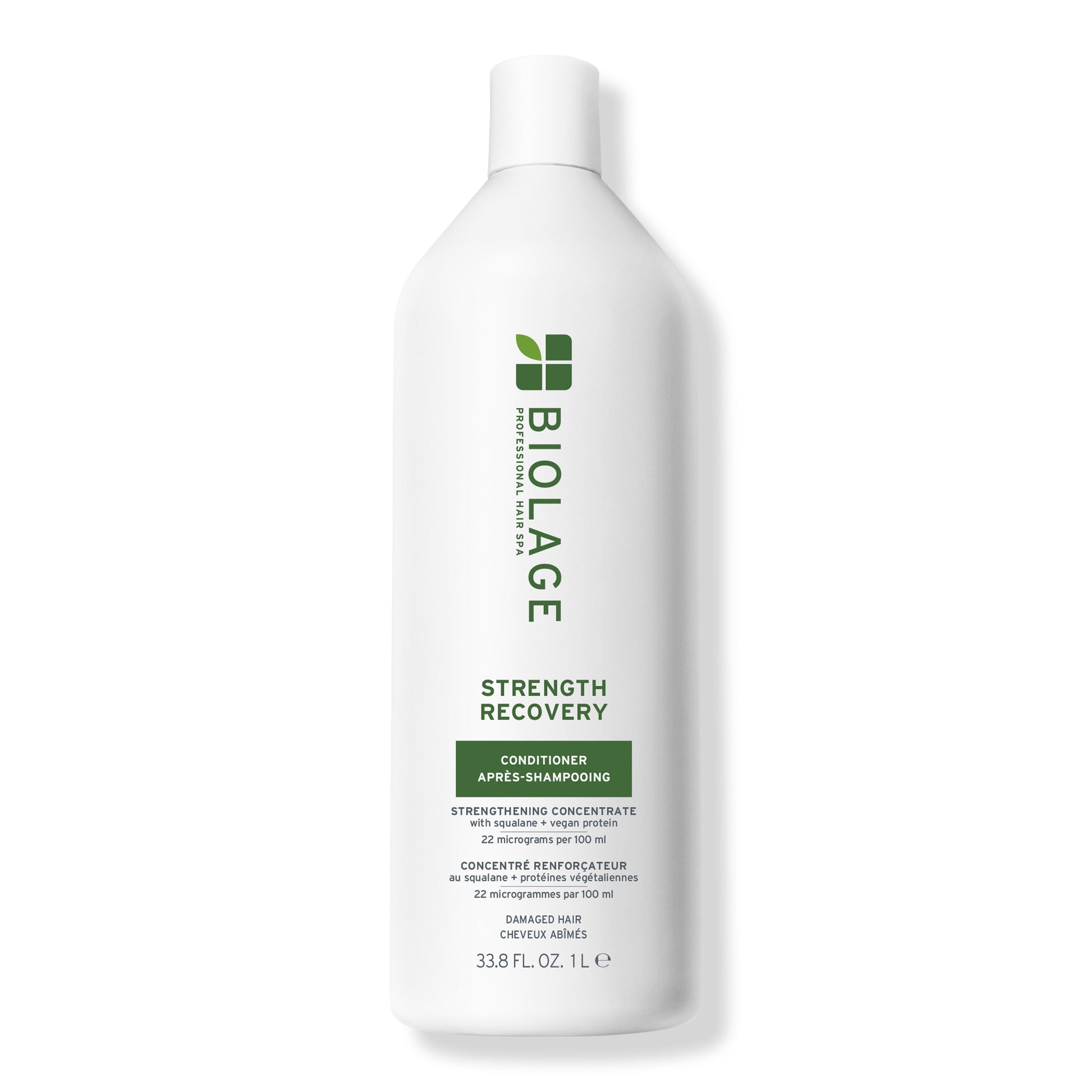 Biolage Strength Recovery Conditioner 33.8 fl oz / 1 litre salon bottle, front view