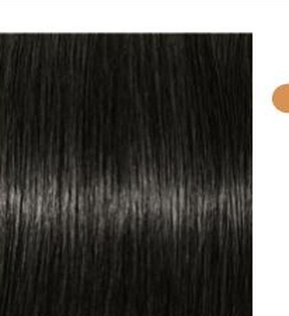 Schwarzkopf IGORA Royal Permanent Hair Colour — shade 4-13 Medium Brown Cendre Matte on a hair strand