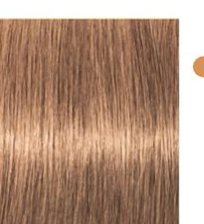 Schwarzkopf IGORA Royal Permanent Hair Colour — shade 9-65 Extra Light Blonde Chocolate Gold on a hair strand