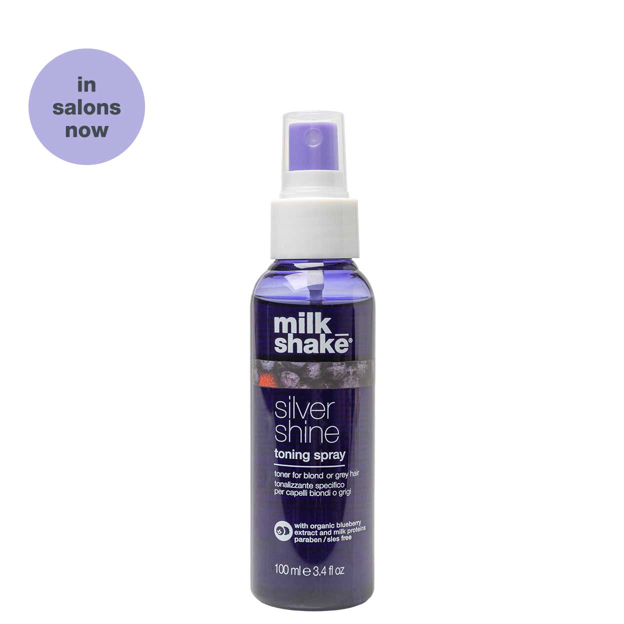 milk_shake Silver Shine Toning Spray – Leave-In Anti-Yellow for Blonde & Grey Hair
