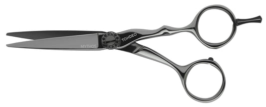 Tondeo Mythos Black Offset Haircutting Scissors — 5.5 in