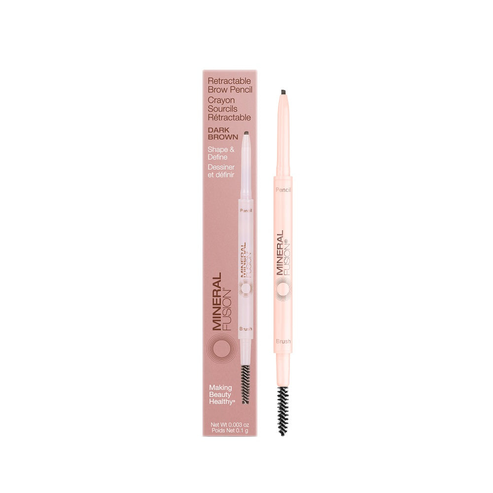 Retractable Brow Pencil - Dark Brown - by Mineral Fusion |ProCare Outlet|