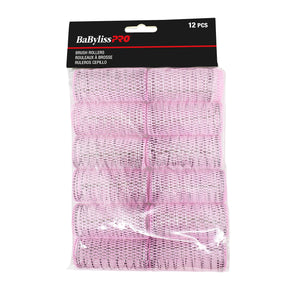 BaBylissPRO Brush Rollers, Pink - Bag of 12