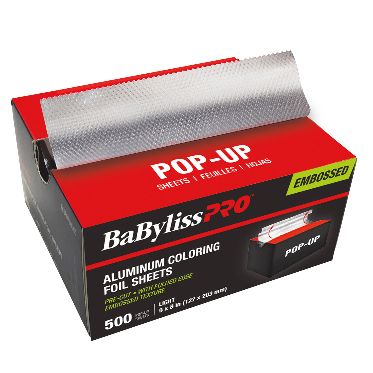 BaBylissPRO Pop-up Aluminum Coloring Foil, 500 Sheets