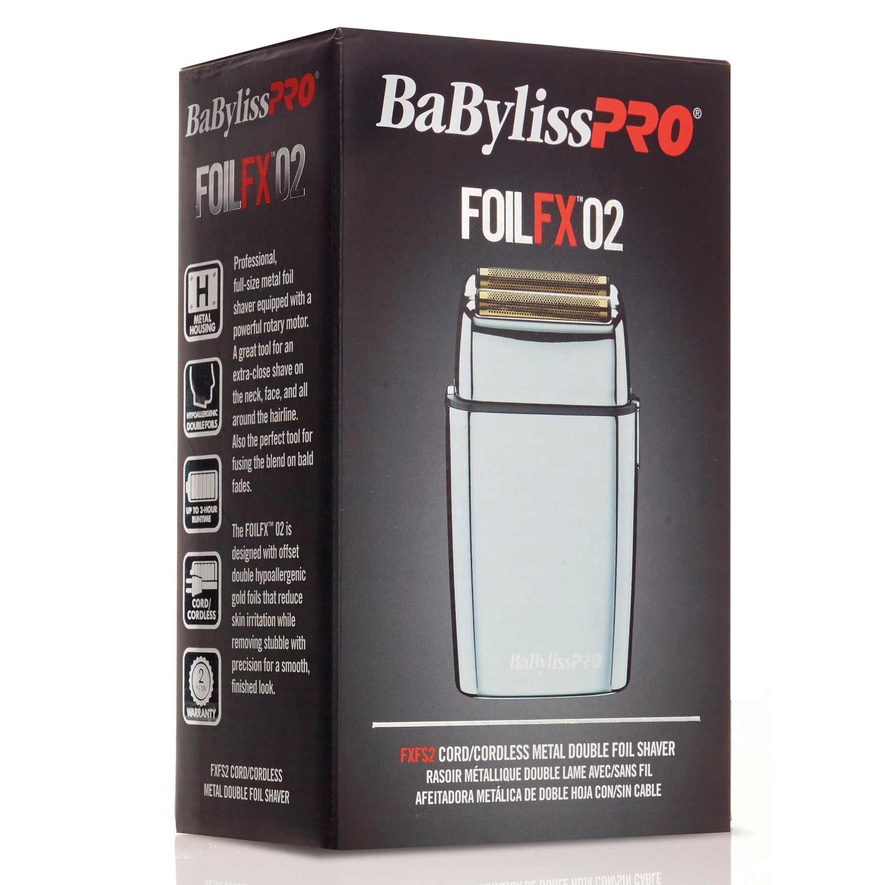 BaBylissPRO FOILFX02 Cord/cordless Metal Double Foil Shaver