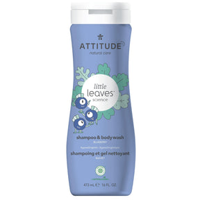 Shampoo and Body Wash 2-in-1 for kids : LITTLE LEAVES™ - Blueberry / 473 mL - by ATTITUDE |ProCare Outlet|