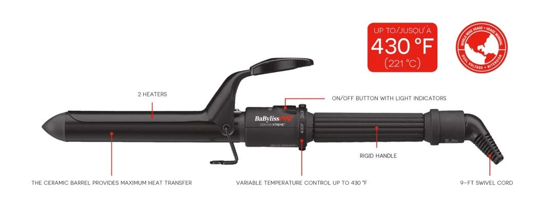 BaBylissPRO Ceramix Xtreme Ceramic Curling Iron