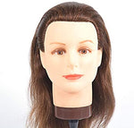 Prohair Mannequin Head Female - Mannequin Training Head Suitable for Coloring Blow Drying Bleaching Cutting, 100% Humun Hair High Density - ProCare Outlet by Prohair