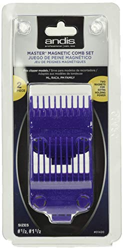 Andis Master Clipper Magnetic Comb Set — dual pack sizes 0.5 & 1.5, 01420 - ProCare Outlet by Andis